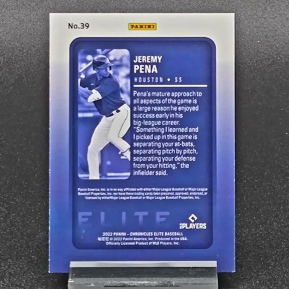 Jeremy Pena Pinnacle /50 Elite Revolution RC Houston Astros Star
